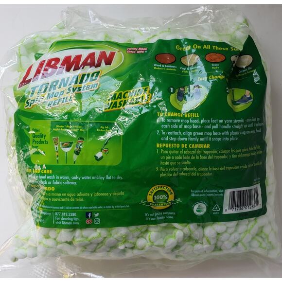 Libman Tornado Spin Mop System Refill Mop Head - Picture 4 of 7